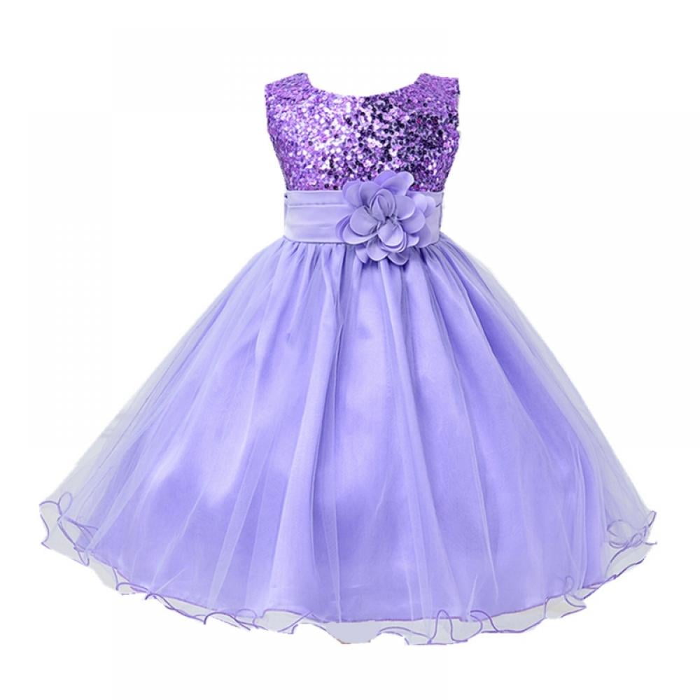 Royal Purple with White Flower Ballroom Smooth Practice Dance Dress